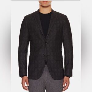 THEORY Wellar Keatz Trim Fit Charcoal 
Multi Plaid Sport Coat Blazer Size 40R